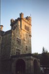 Culrain - Carbisdale Castle's Burgturm in der Abendsonne