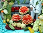 Melonenschnitzereien